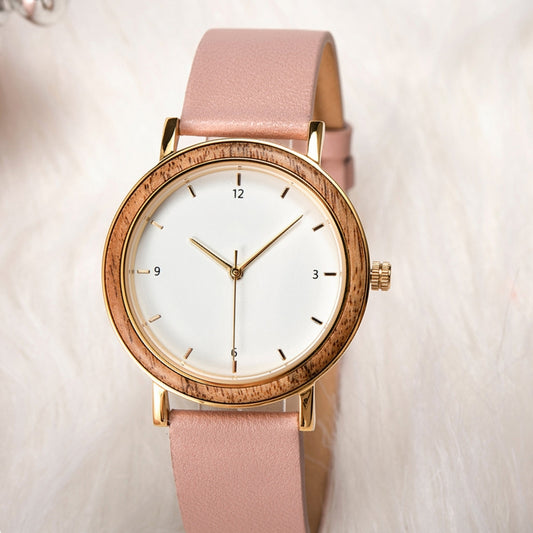 The Marshmallow Women's Wood Watch
