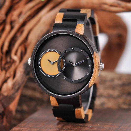Minimalist women's wooden watch