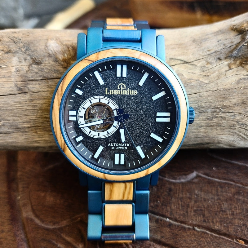 The Zebra Men's Wooden Watch
