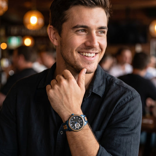 The Zebra Men's Wooden Watch