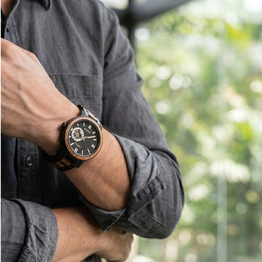 The Obsidian Men's Wooden Watch