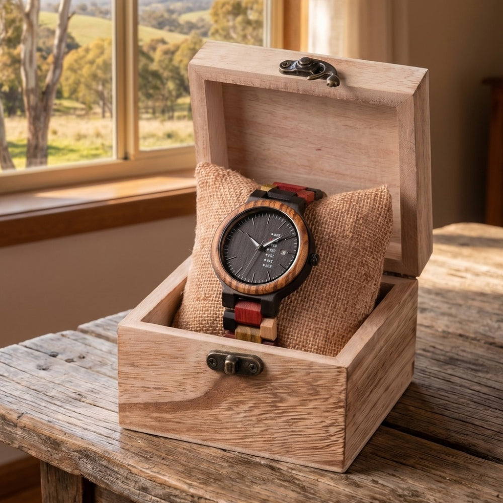 The Saddler Women's Wood Watch