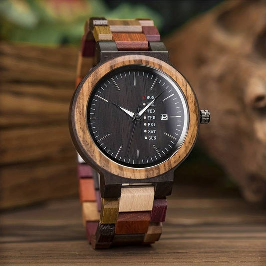 The Saddler Men's Wooden Watch