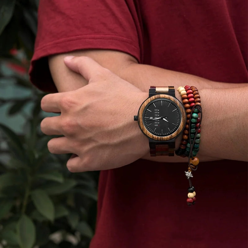 The Saddler Men's Wooden Watch