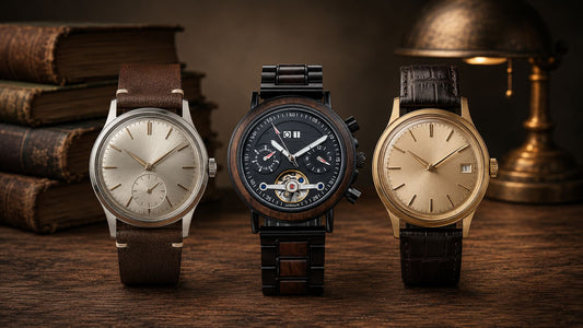 Visual display of Australia's top vintage looking watches including Seiko and citizen and Luminius wood watches