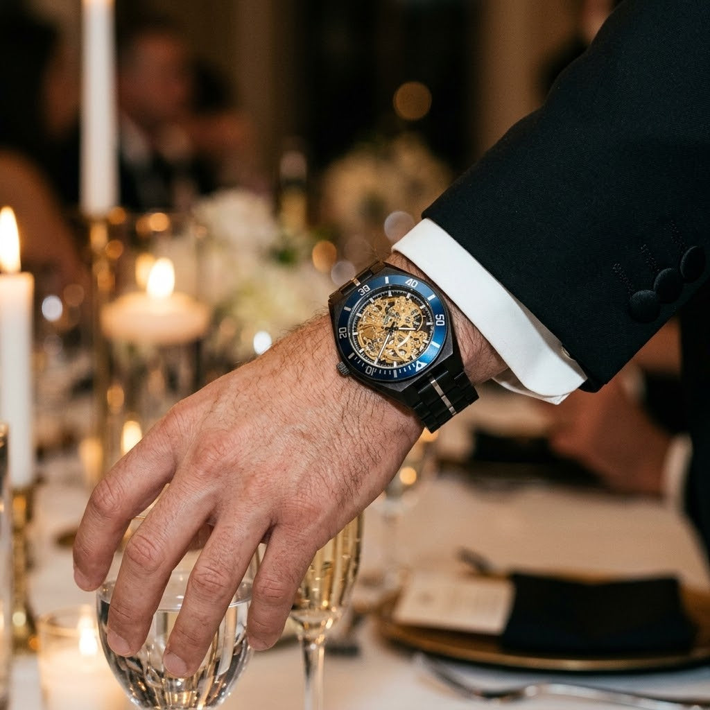 Luminius Davidson ebony wood watch, one of the best slim dress watches for men in Australia