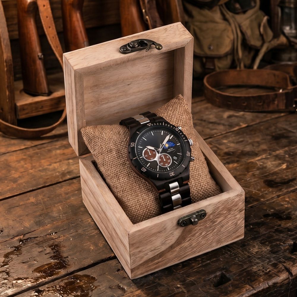 The Hunter Men's Wood Watch