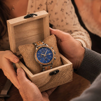 Blue Oak Men's Wood Watch