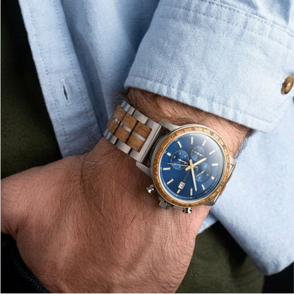 Blue Oak Men's Wood Watch
