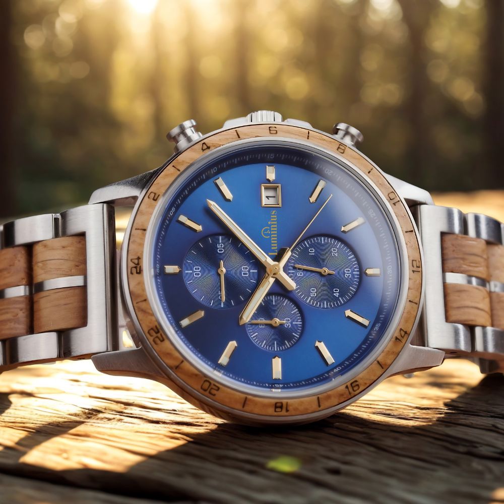Blue Oak Men's Wood Watch