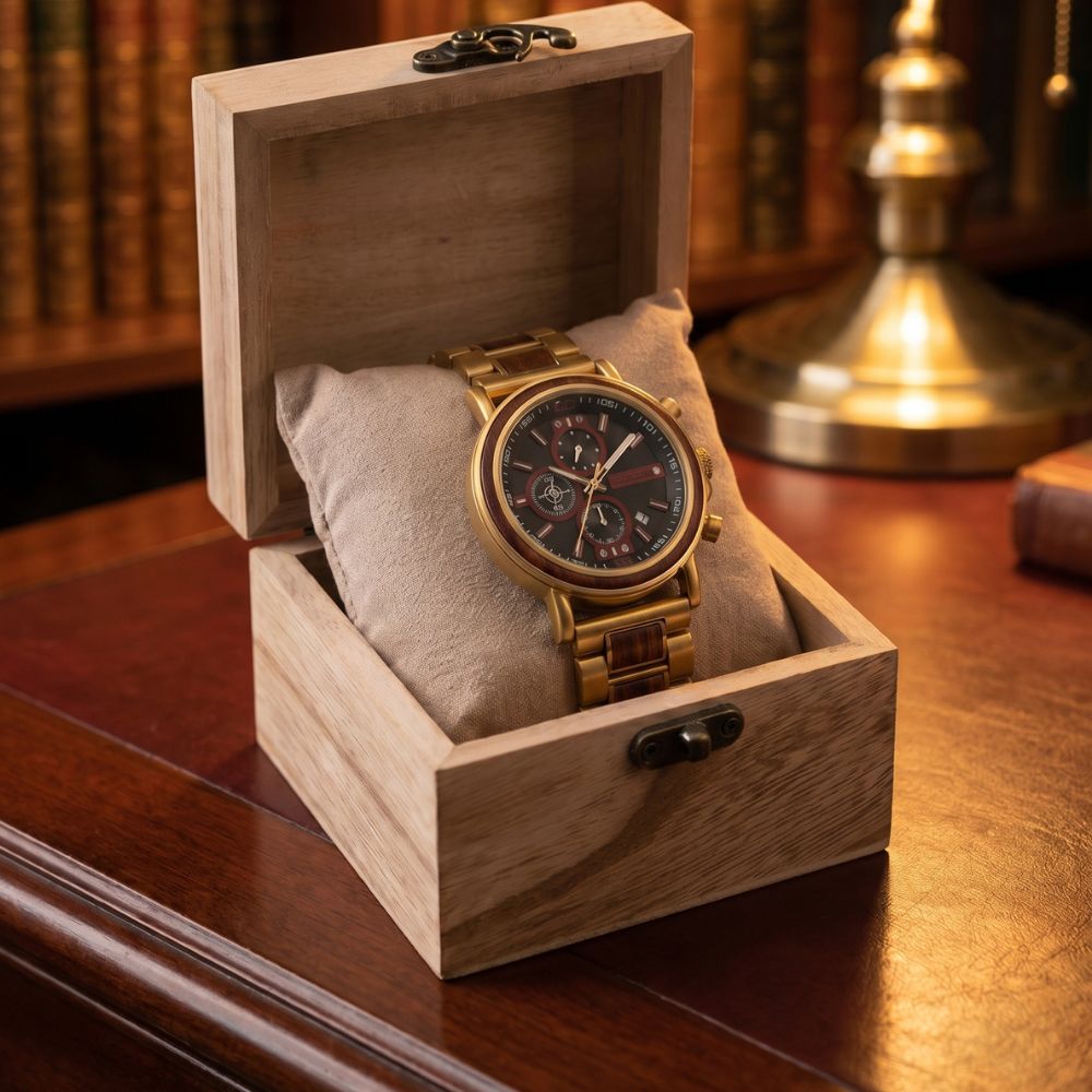 The Camelot Men's Wooden Watch