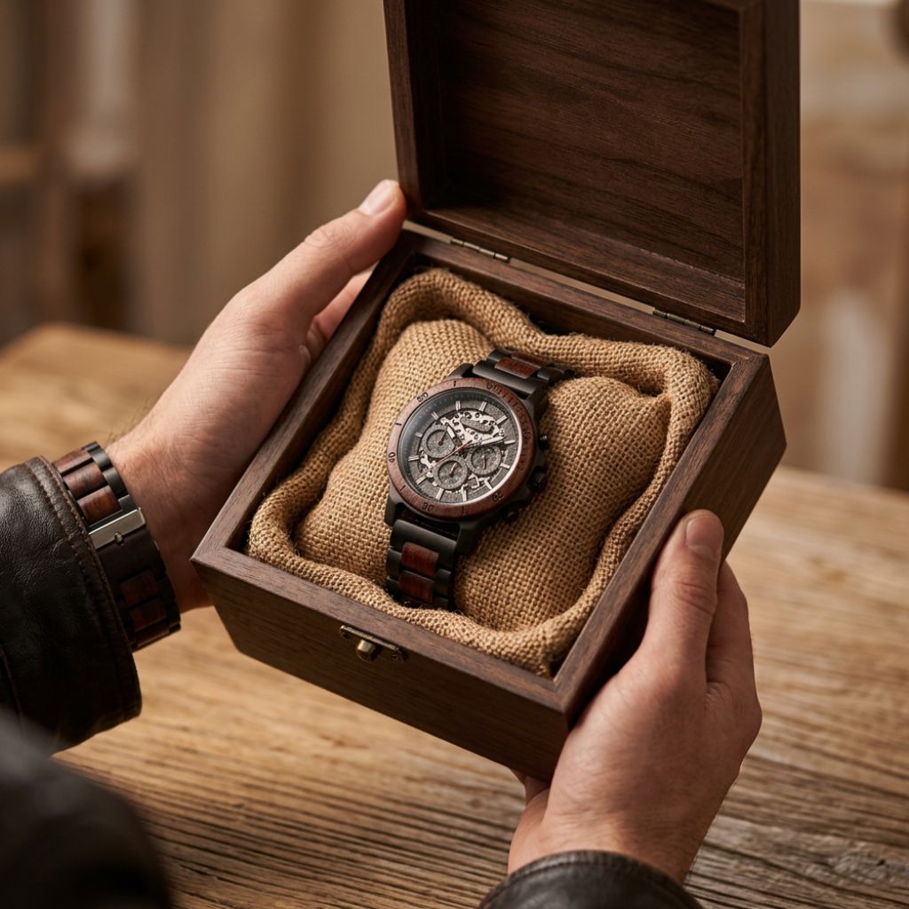Wood Watch Engraving for Fathers Day
