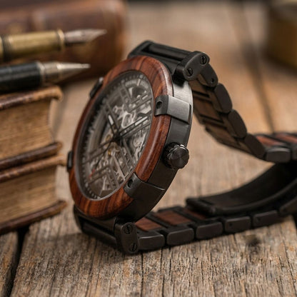 The La Rosa Men's Wood Watch
