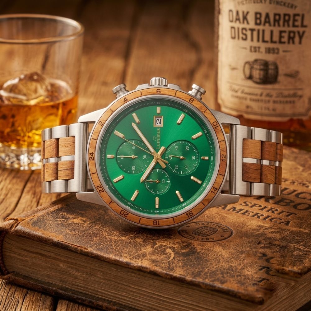 The Emerald Oak Men's Wood Watch