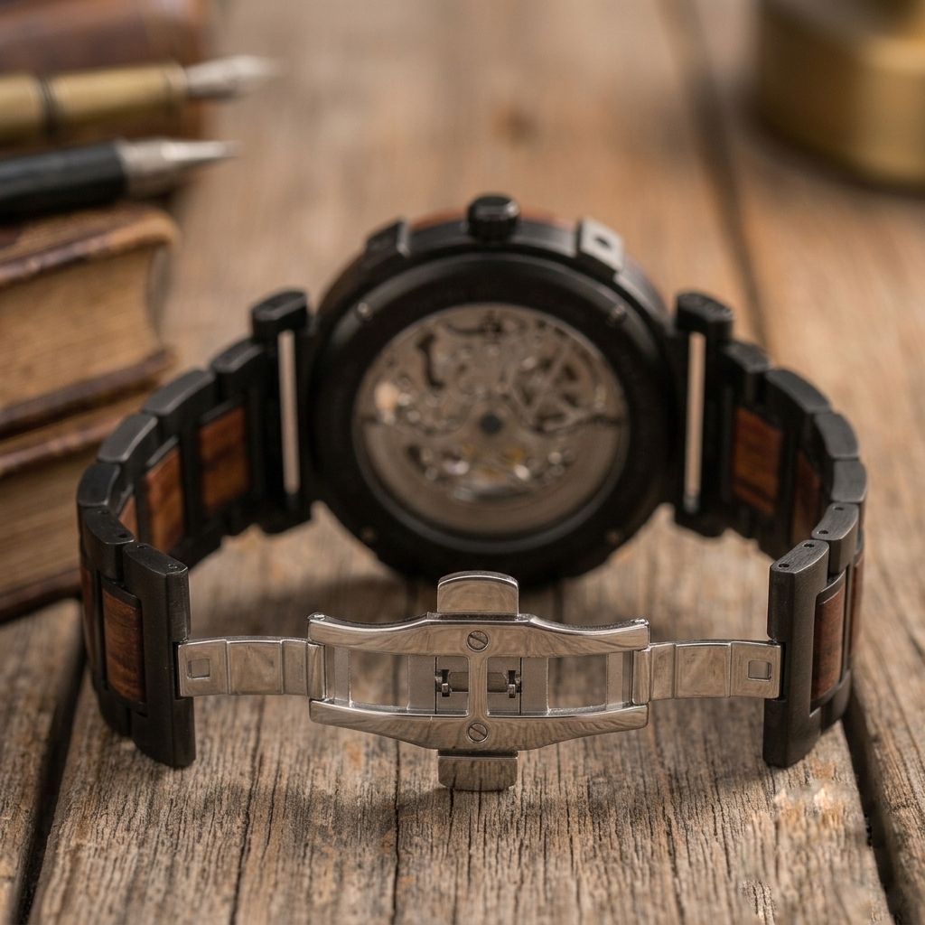 The La Rosa Men's Wood Watch