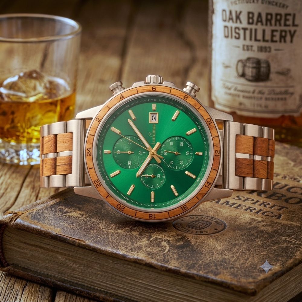 The Emerald Oak Men's Wood Watch