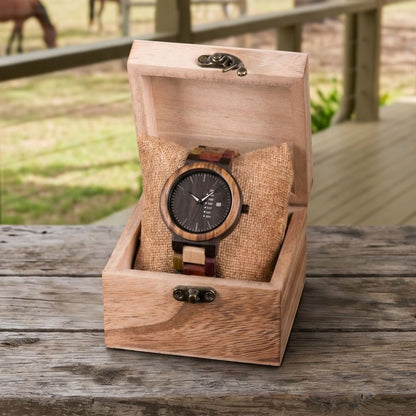 The Saddler Men's Wooden Watch