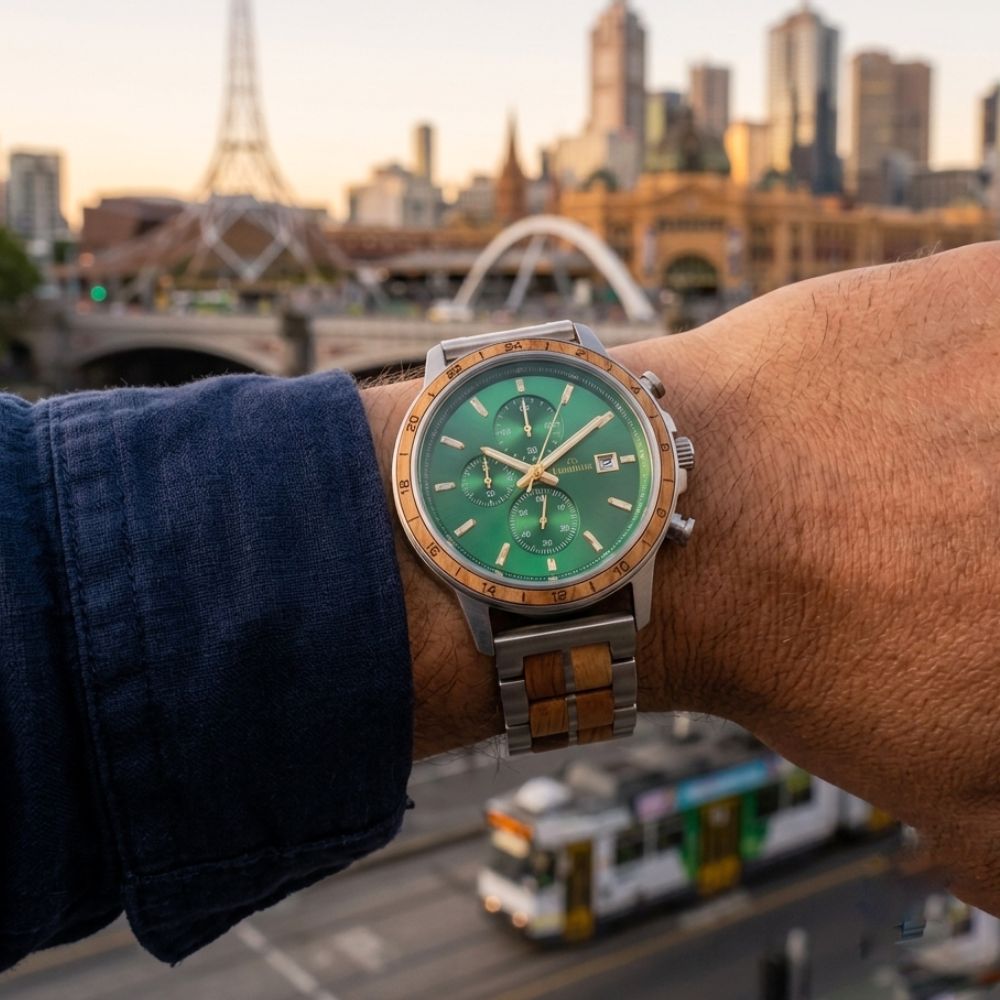 The Emerald Oak Men's Wood Watch