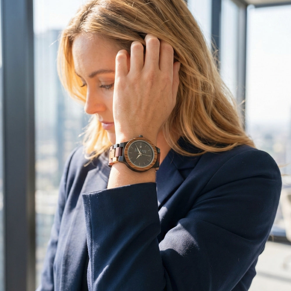 The Saddler Women's Wood Watch