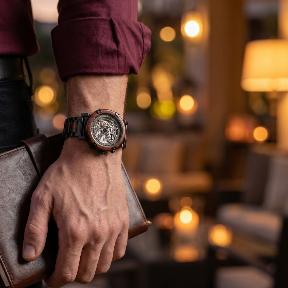 The La Rosa Men's Wood Watch