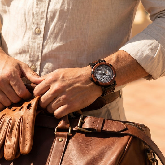 The La Rosa Men's Wood Watch
