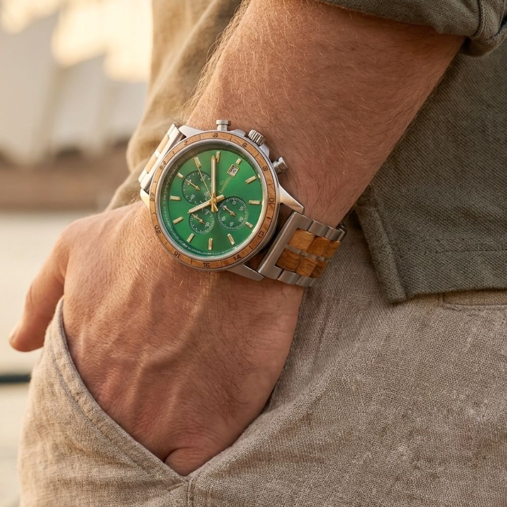 The Emerald Oak Men's Wood Watch