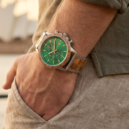 The Emerald Oak Men's Wood Watch