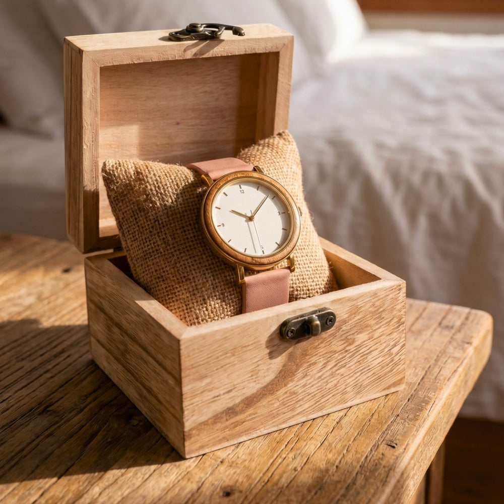 The Marshmallow Women's Wood Watch