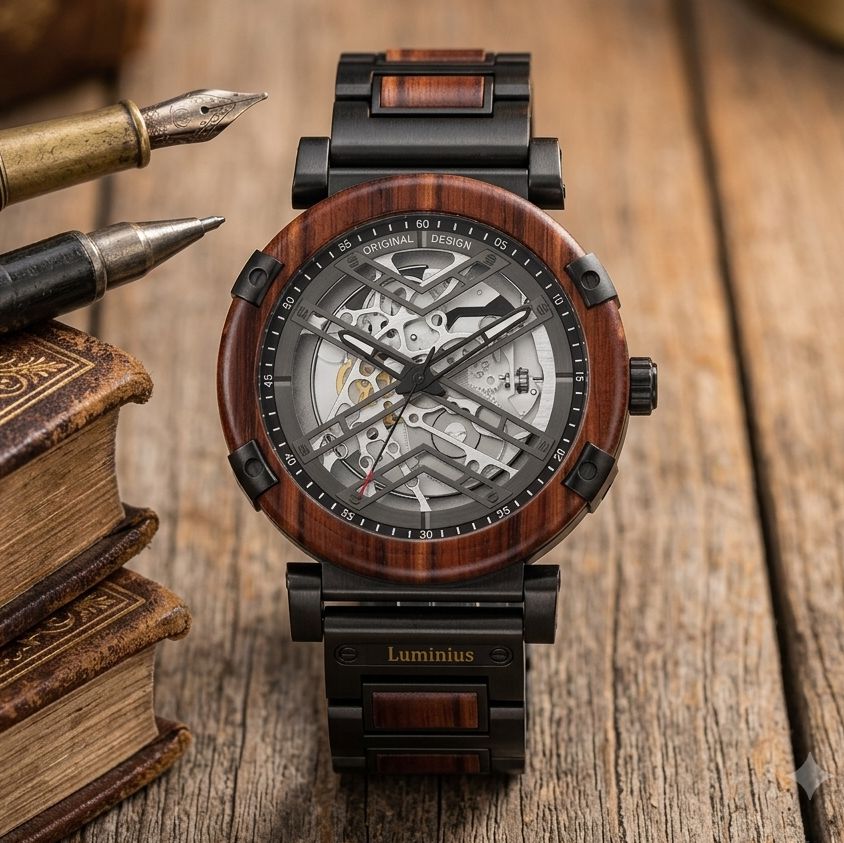 The La Rosa Men's Wood Watch