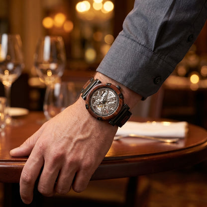 The La Rosa Men's Wood Watch