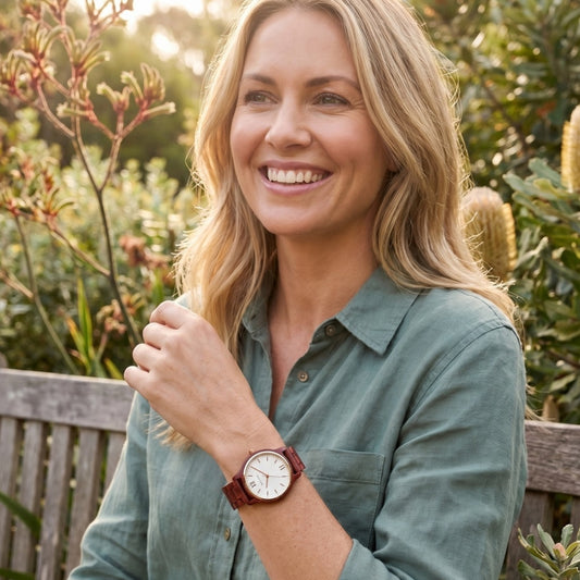 The Sunset Women's Wood Watch