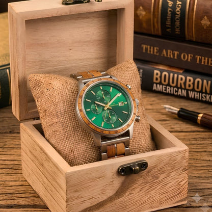 The Emerald Oak Men's Wood Watch