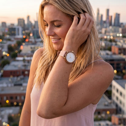 The Marshmallow Women's Wood Watch